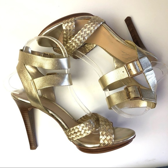 Marc Fisher Cari Metallic Stiletto Heel Sandals - Picture 7 of 15